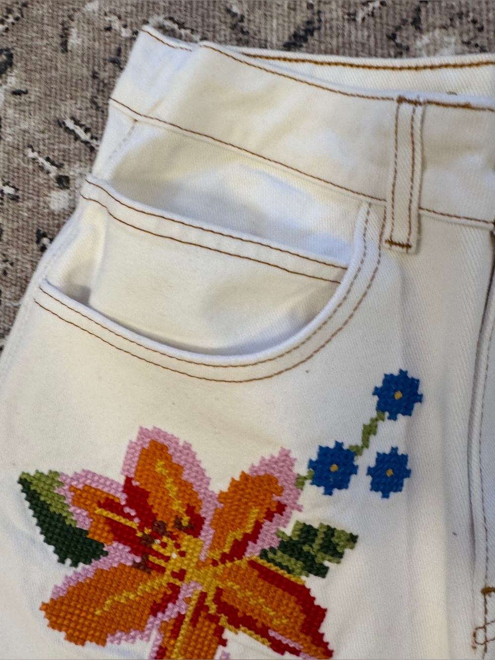 Farm Rio Embroidered Pants - Picture 8 of 14